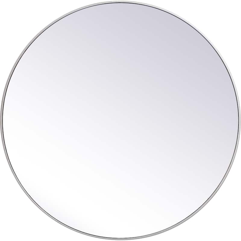 Elegant Lighting Eternity 45" Diameter Circular Beveled Metal Framed - Silver
