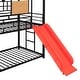 preview thumbnail 21 of 33, Twin Over Twin Metal Bunk Bed, Housebed with Slide and Storage Stair
