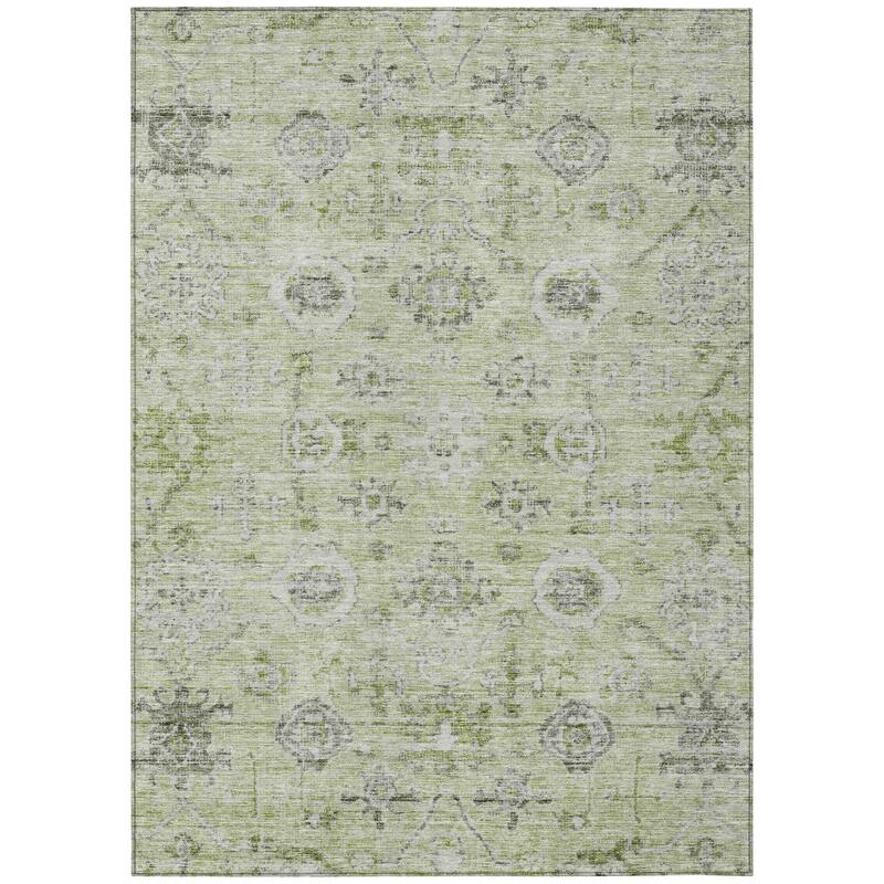 Machine Washable Indoor/ Outdoor Vintage Traditional Chantille Rug
