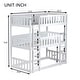 preview thumbnail 16 of 22, Triple Bunk Bed with Built-in Ladder,Twin-Over-Twin-Over-Twin Bunkbeds w/Safety Guardrails