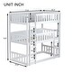 preview thumbnail 38 of 49, Triple Bunk Bed with Ladders,Guardrails,Twin over Twin over Twin