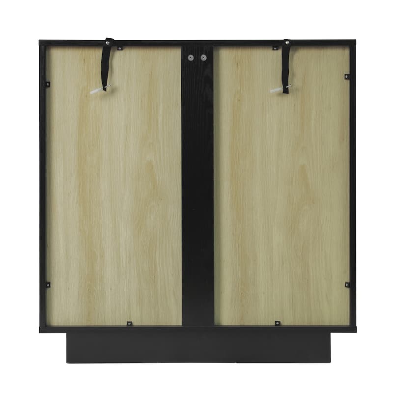Storage Cabinet with 2 Glass Door for Living Room