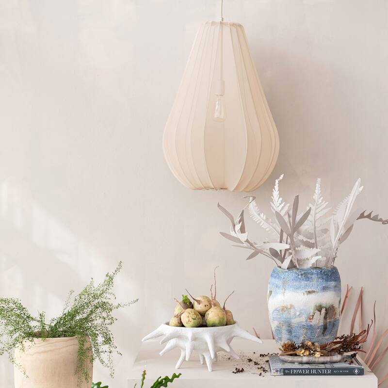 Hanging Cocoon Fabric Pendant Lamp