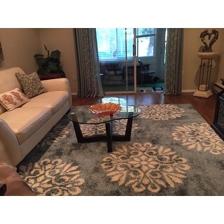 Shop Mohawk Home Bay Blue Huxley Exploded Medallions Area Rug 8 x