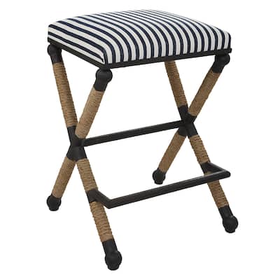 Uttermost Braddock Backless Counter Stool - 18.75"W x 27.63"H x 18.75"D