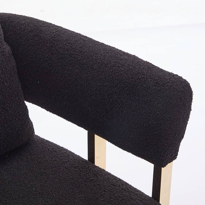 Teddy Accent Chair with Gold Metal Legs