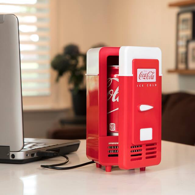 Coca-Cola Red USB Powered 1 Can Desktop Cooler - Red