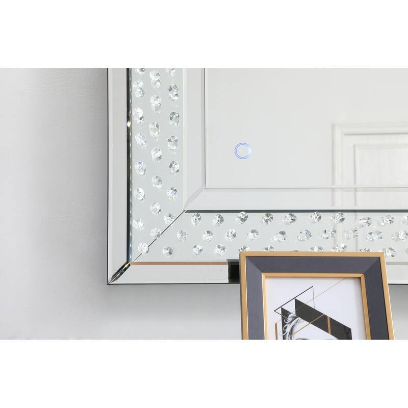 River LED Crystal Mirror - Clear