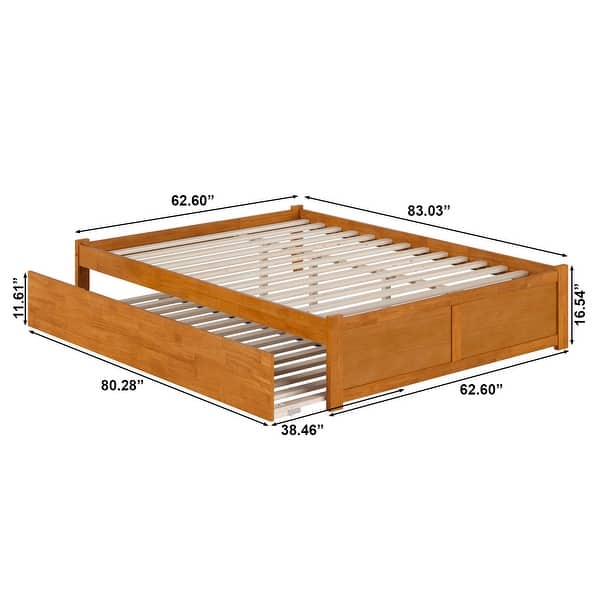 dimension image slide 7 of 11, Concord Bed with Footboard and Twin Extra Long Trundle