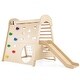 preview thumbnail 1 of 4, Indoor Kids Jungle Gym Large 8-in-1 Pikler Climber w/Rock/Net/Ladder - Natural Natural