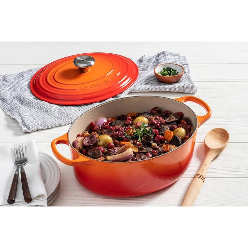 Le Creuset 5 qt. Enameled Cast Iron Signature Oval Casserole, Flame
