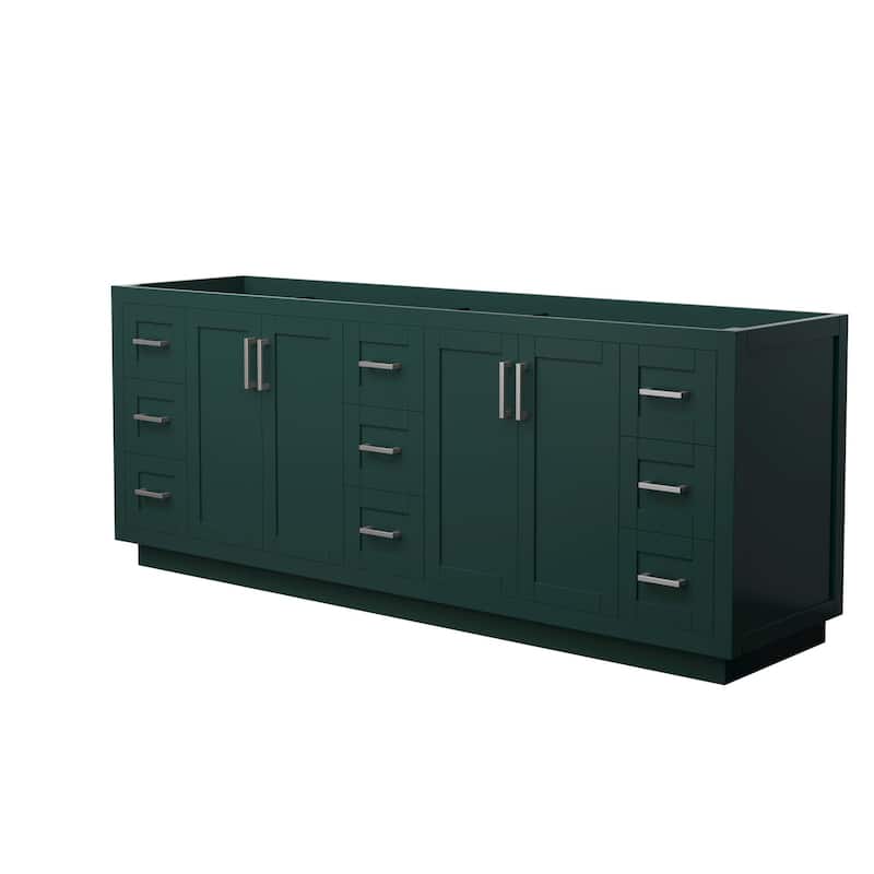 Wyndham Collection WCF2929-84D-CX-MXX Miranda 84" Double Free Standing - Green / Brushed Nickel Hardware