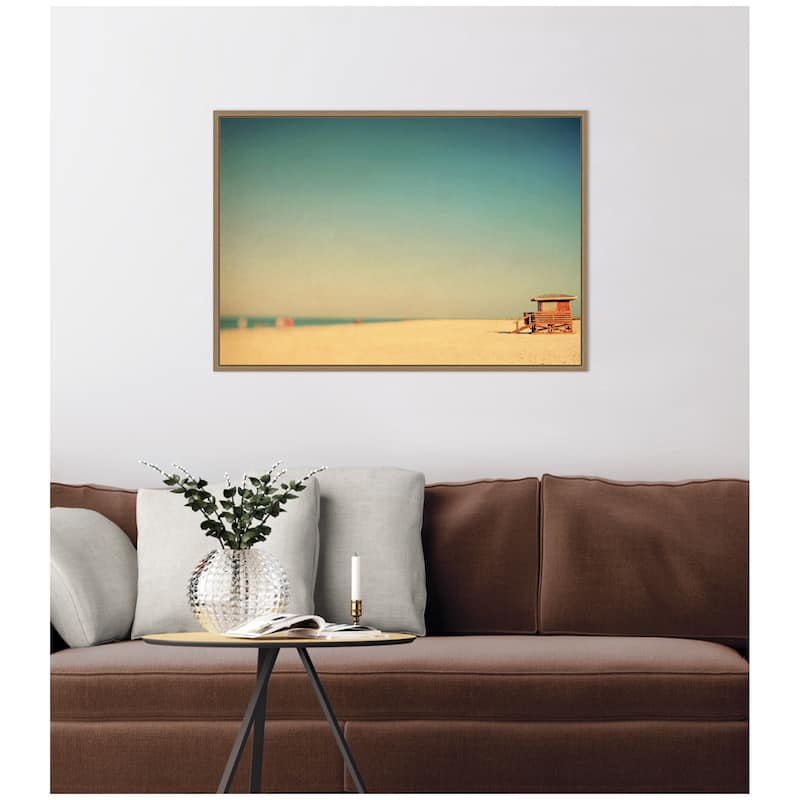 Kate and Laurel Lido Revisited by Alicia Bock Framed Canvas Wall Art Print