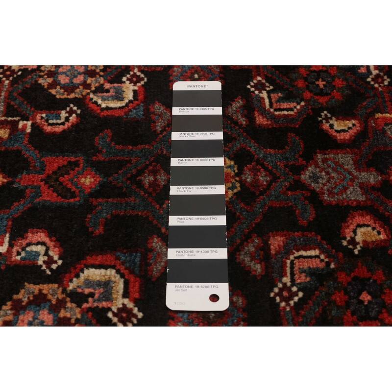 ECARPETGALLERY Hand-knotted Andelz Black, Red Wool Rug - 3'9 x 13'0