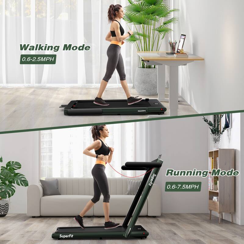 Gymax Motorized Treadmill Folding Under Desk Electric Treadmill - 49'' x 27'' x 42''