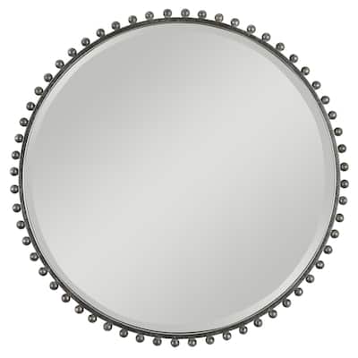 Uttermost Taza Round Iron Mirror