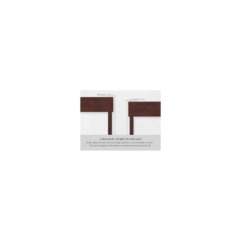 Twin XL Platform Bed with Trundle - Low Profile Modern Design, Walnut Finish