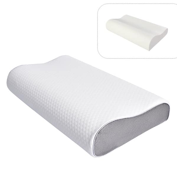 Shatex Memory Foam Bed Pillow, Ergonomic Cervical Contour Neck Support