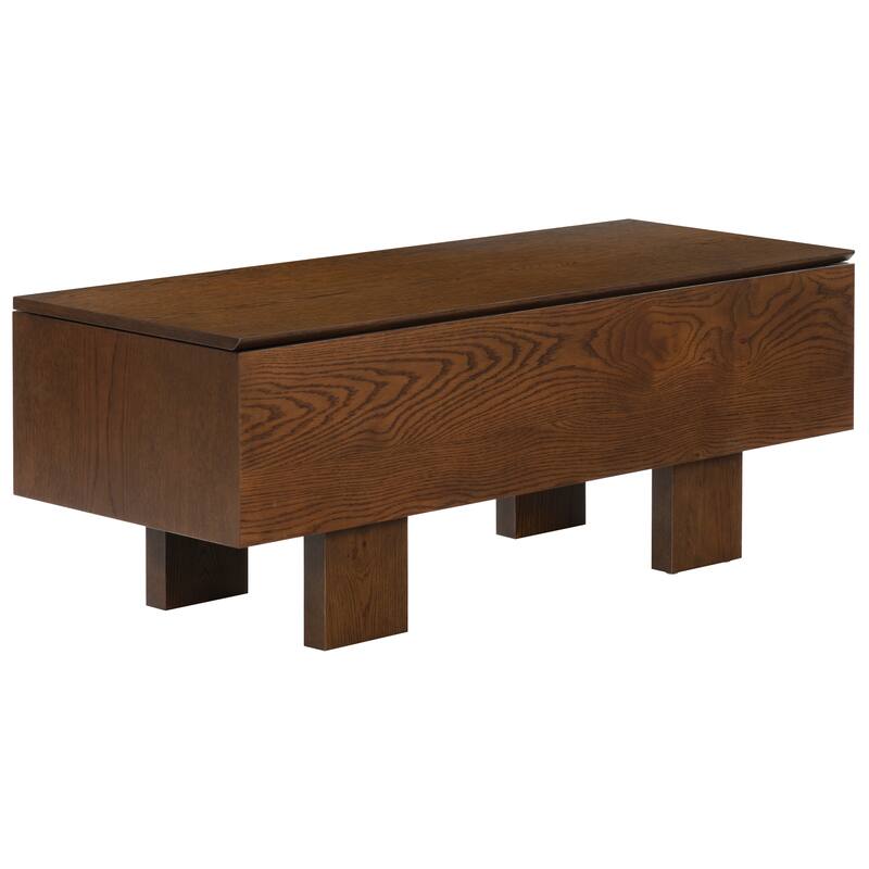 SAFAVIEH Couture Sherianya Wood Storage Bench - 50"W x 18"D x 18"H