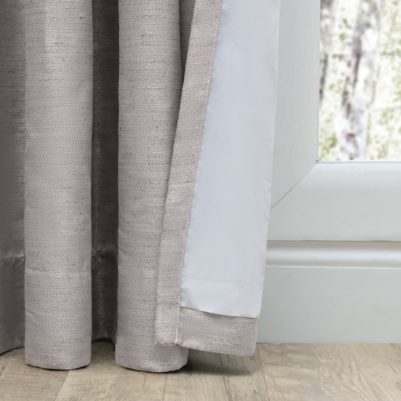 Porch & Den Peete Grasscloth Grommet Curtain Panel