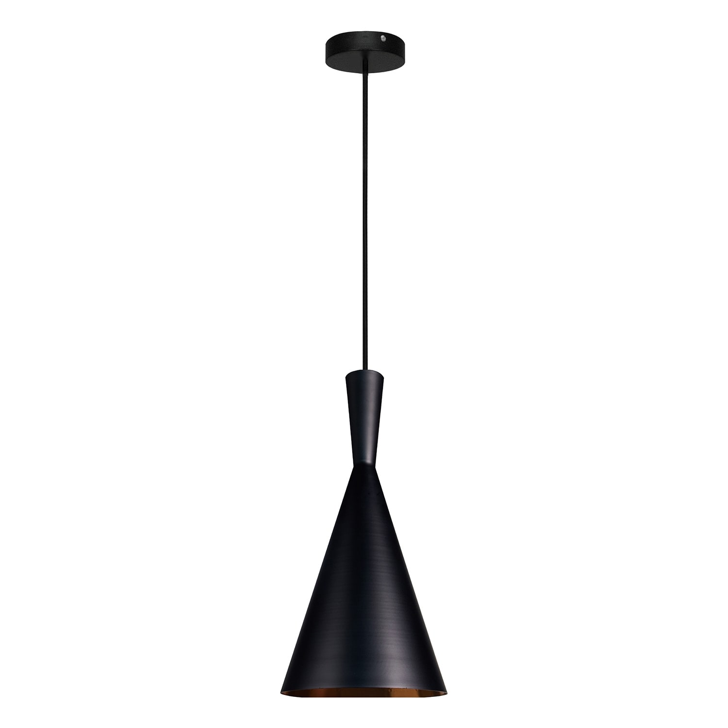 Nora 1 Light Single Cone Pendant Light Black Overstock 31724785