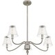 preview thumbnail 4 of 5, McKinney 5-Light Brushed Nickel Chandelier