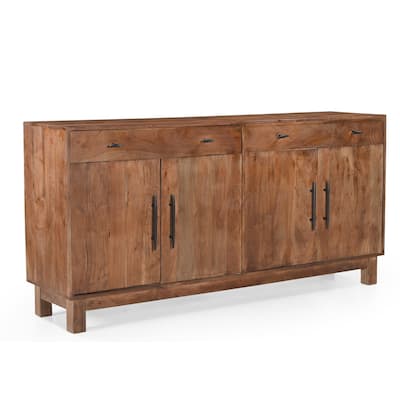 Sparrow Solid Wood 4 Door Sideboard Buffet Cabinet - Brown - N/A