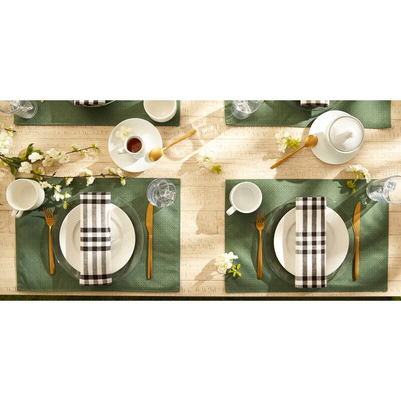 DII Stone Tonal Lattice Print Outdoor Placemat (Set of 6)