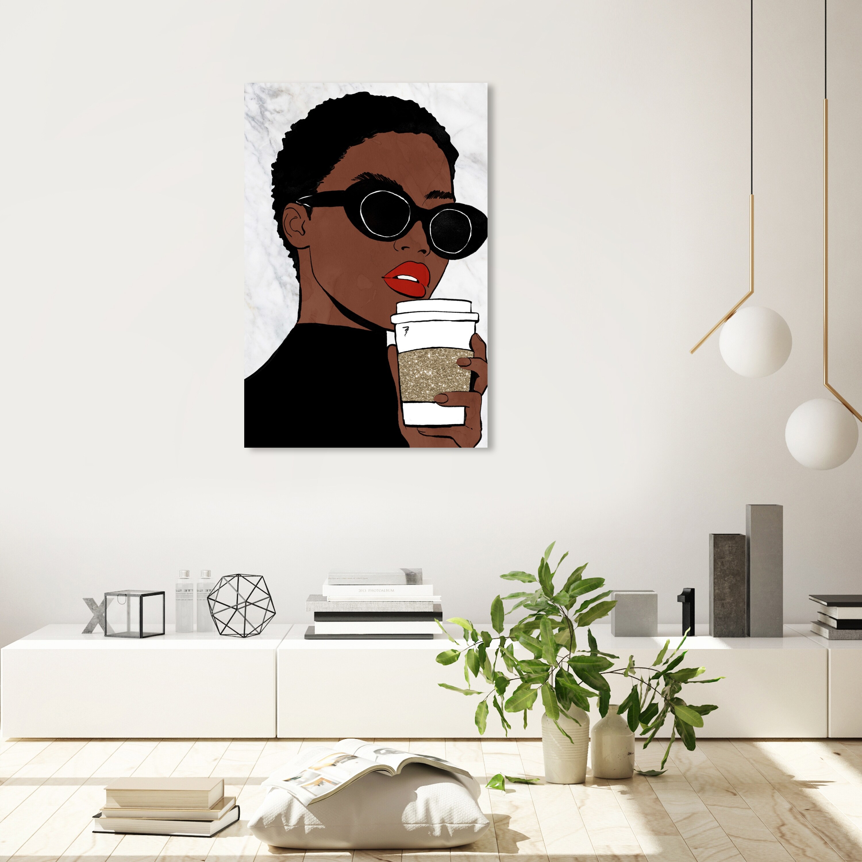 Fashion Latte Designer Glam Wall Art