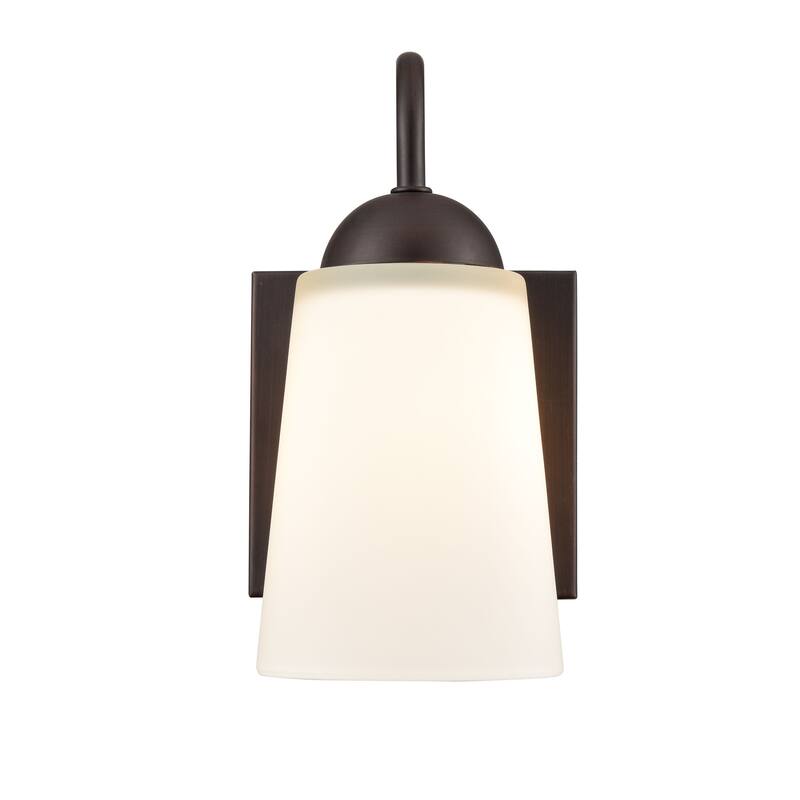 Millennium Lighting Ivey Lake 1 Light Metal Wall Sconce in Multiple Finishes with Frost Glass Shade