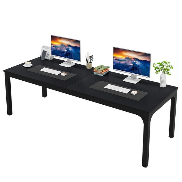 【国内即発送】 78.74 Inches Executive Desk Double Workstation with Metal サイドテーブル・ナイトテーブル・ローテーブル
