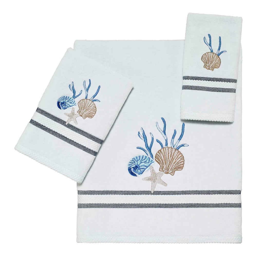 Avanti Linens Blue Lagoon 3-Piece Towel Set - Towel 3pc Set - B/H/FT