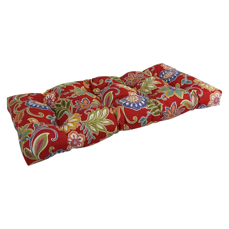 42-inch by 19-inch Tufted Indoor/Outdoor Loveseat/Bench Cushion - 19" x 42" - Alenia Pompeii