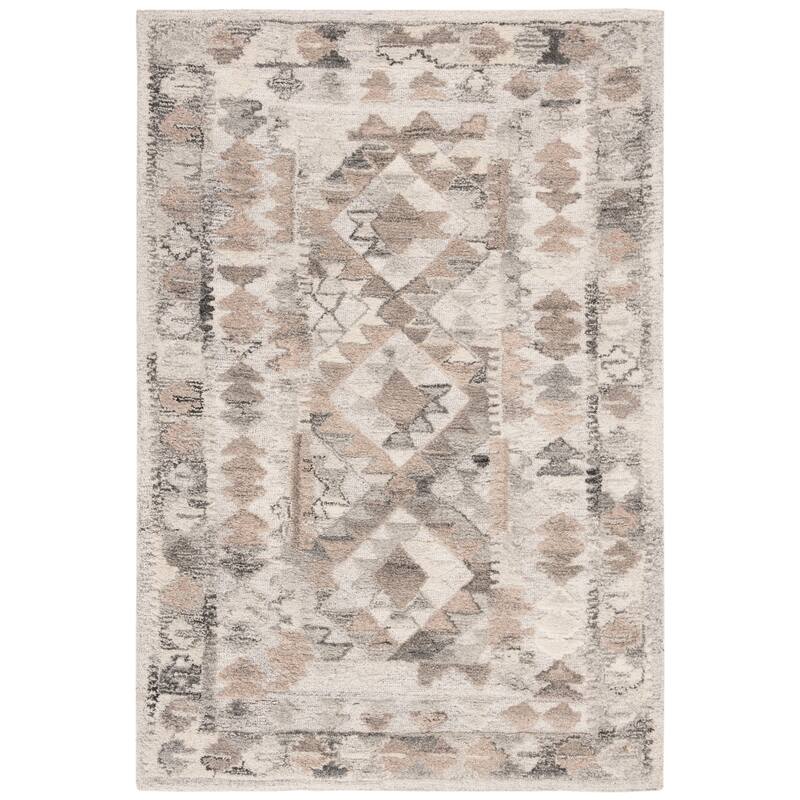 SAFAVIEH Handmade Wyndham Ganna & Contemporary Geometric Wool Rug