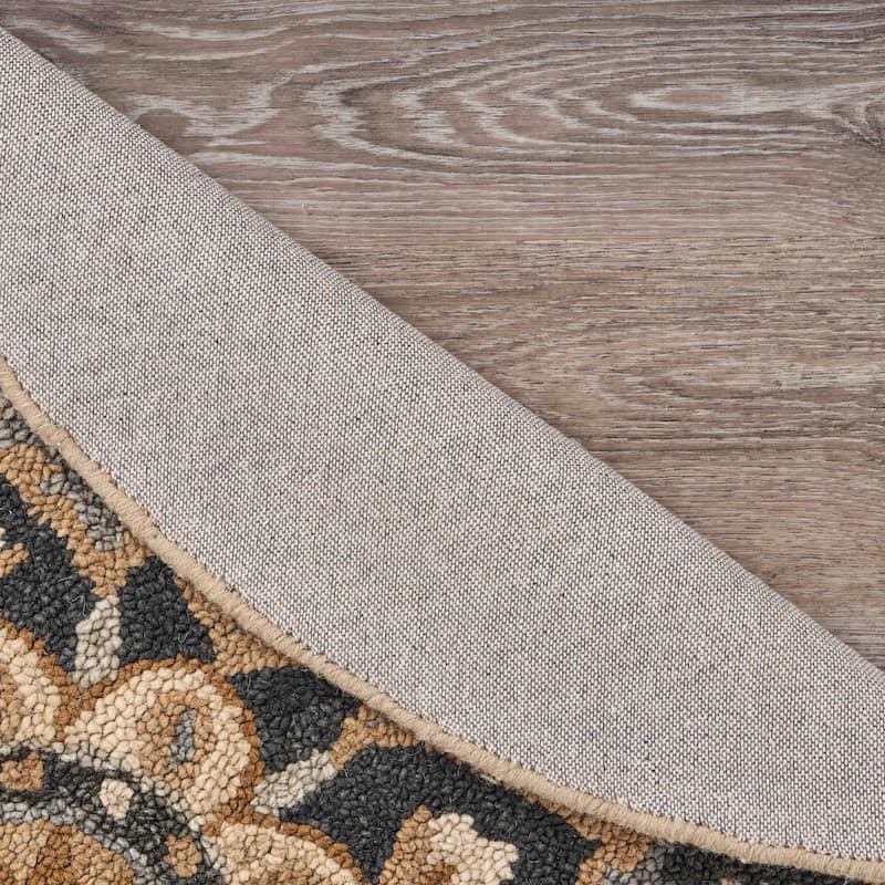 Subtle Patterned Texture Round Rug - 48" W x 48" D x 0.5" H