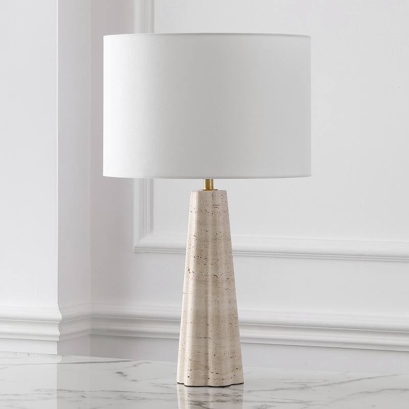 SAFAVIEH Couture Naveen Travertine Table Lamp - 15"W x 15"D x 25"H