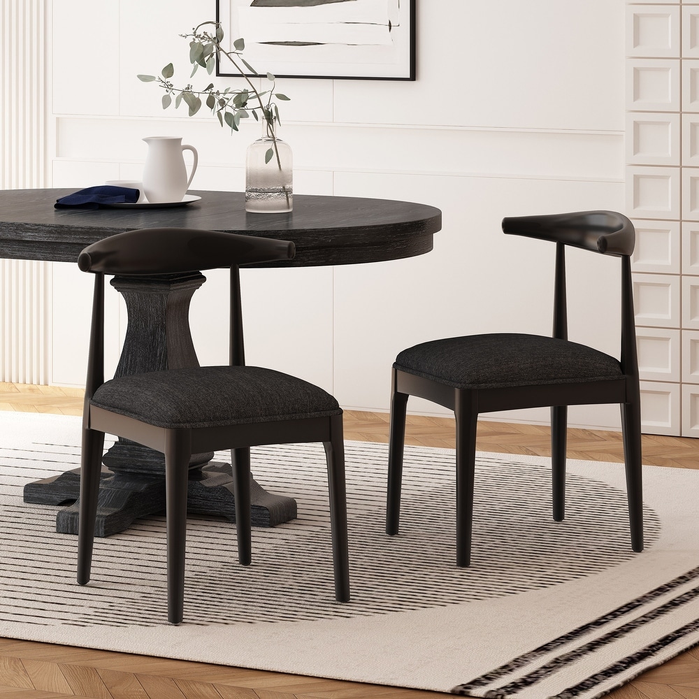 Black accent top dining chairs