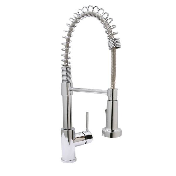 slide 1 of 2, Rexford Professional Style Kitchen Faucet in a Beautifully Polished Chrome Finish. - 19.5" Tall