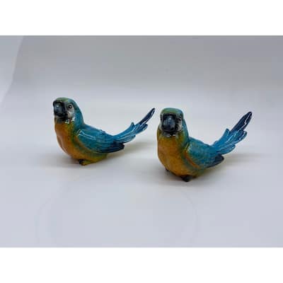 Blue Parrots Set of 2