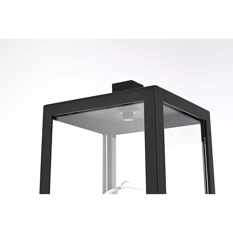Lachlan 15 inch Outdoor Post light in Black - 15"