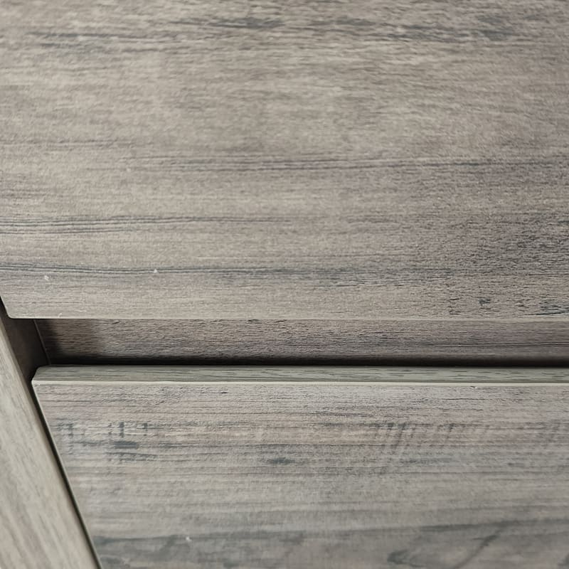 Dresser with 3 Drawers - Wooden Chest of Drawer for Bedroom, Tall Nightstand Side Table, Grey Oak Storage Drawer Cabinet