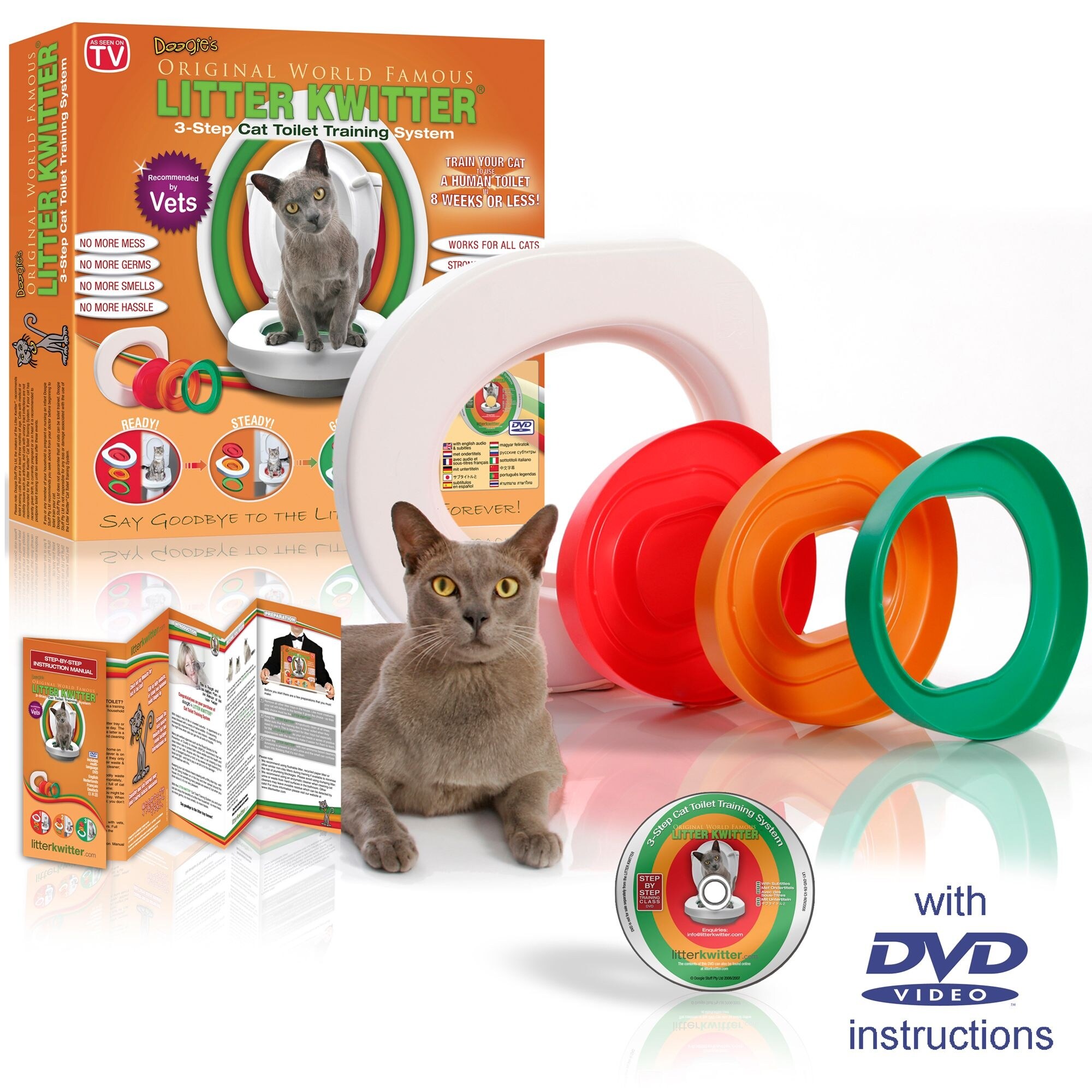 Litter Kwitter Cat Toilet Training System Overstock 30657423