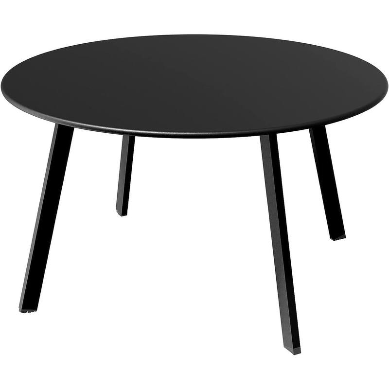 Outdoor Round Coffee Table, 28'' Patio Side Table for Backyard Patio Deck