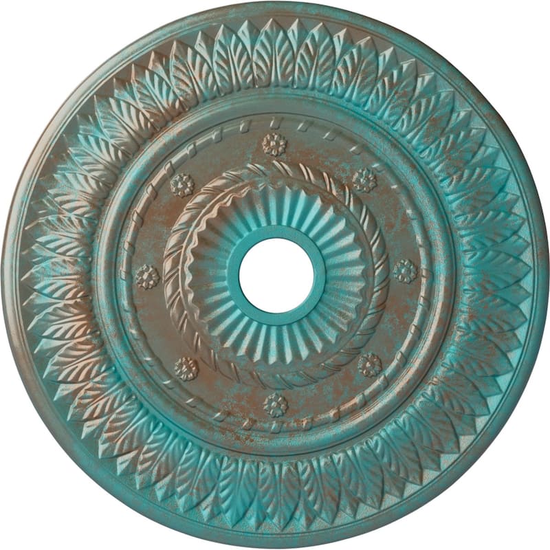 26 3/4"OD x 3 5/8"ID x 1 1/8"P Leaf Ceiling Medallion