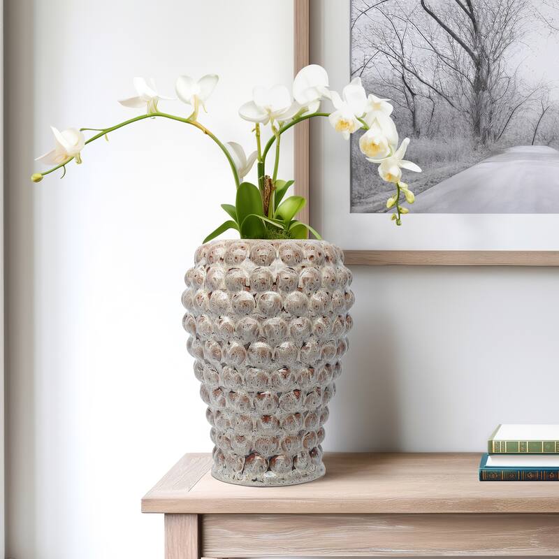 Sagebrook Home Ceramic Essence, Brown, Novelty - Unique Decorative Vase for a Modern Home