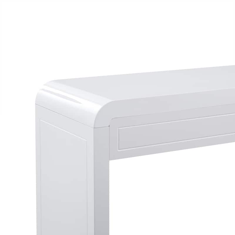 Christopher Knight Home - Varenne Curved MDF Console Table with Dual-Drawer Storage