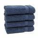 preview thumbnail 5 of 12, Authentic Hotel Spa Turkish Cotton Hand Towels (Set of 4) Navy Blue