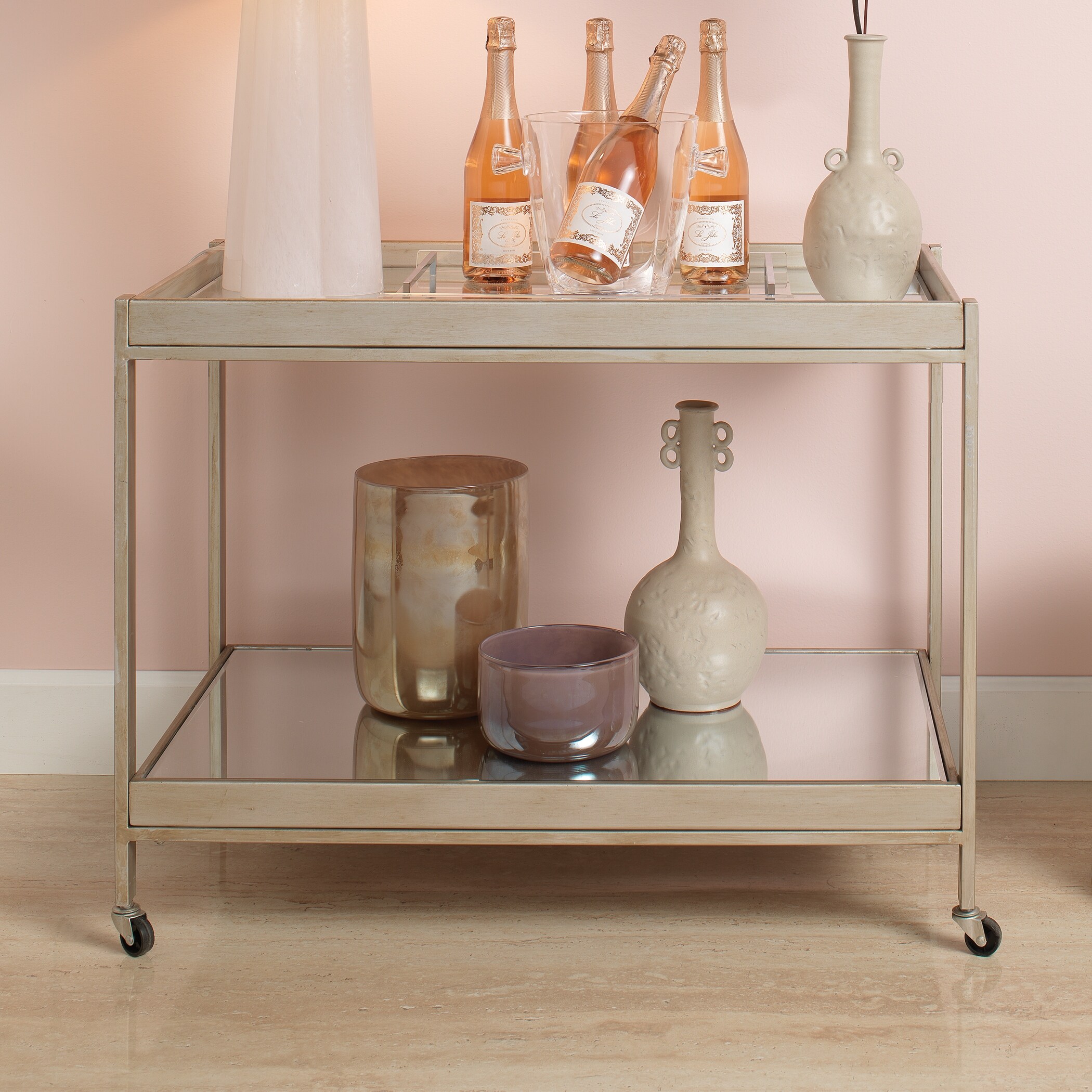 picture Bar Cart In Living Room alden decor stella bar cart