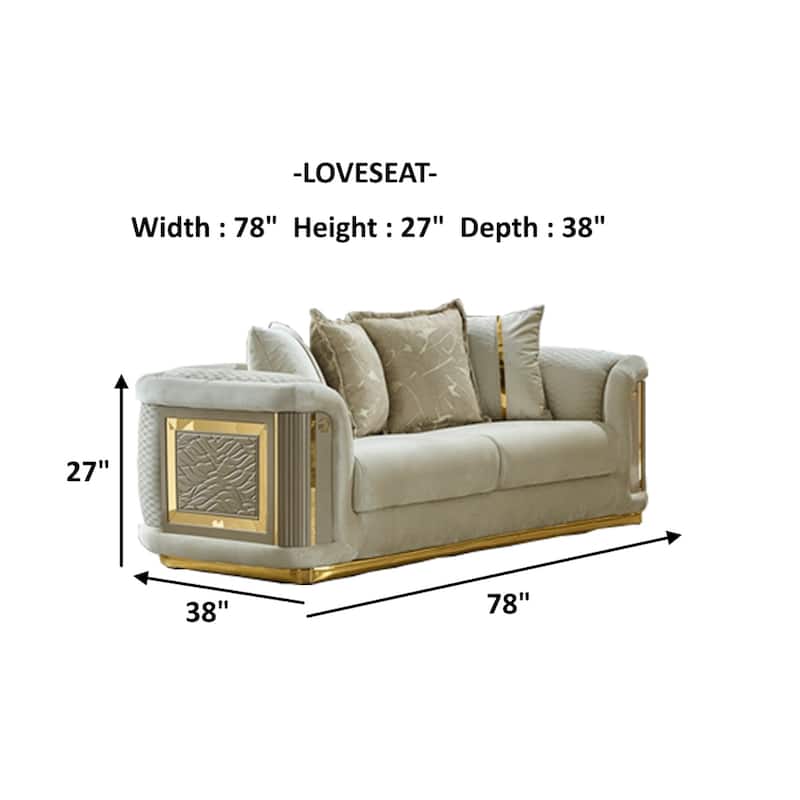 Calista 4 Pieces Living Room Sets 1 Sofa 1 Love seat 1 Chair
