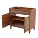 preview thumbnail 6 of 45, Javer Bohemian Rattan Freestanding 2-Shelf Bath Vanity Cabinet Base Only (Sink Basin not Included)